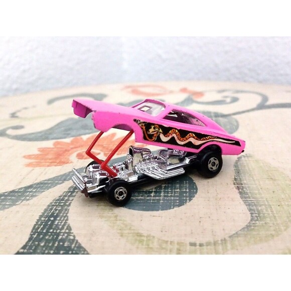 Vintage 1971 Lesney Matchbox Superfast No. 70 Pink Dodge Charger Dragster Mopar